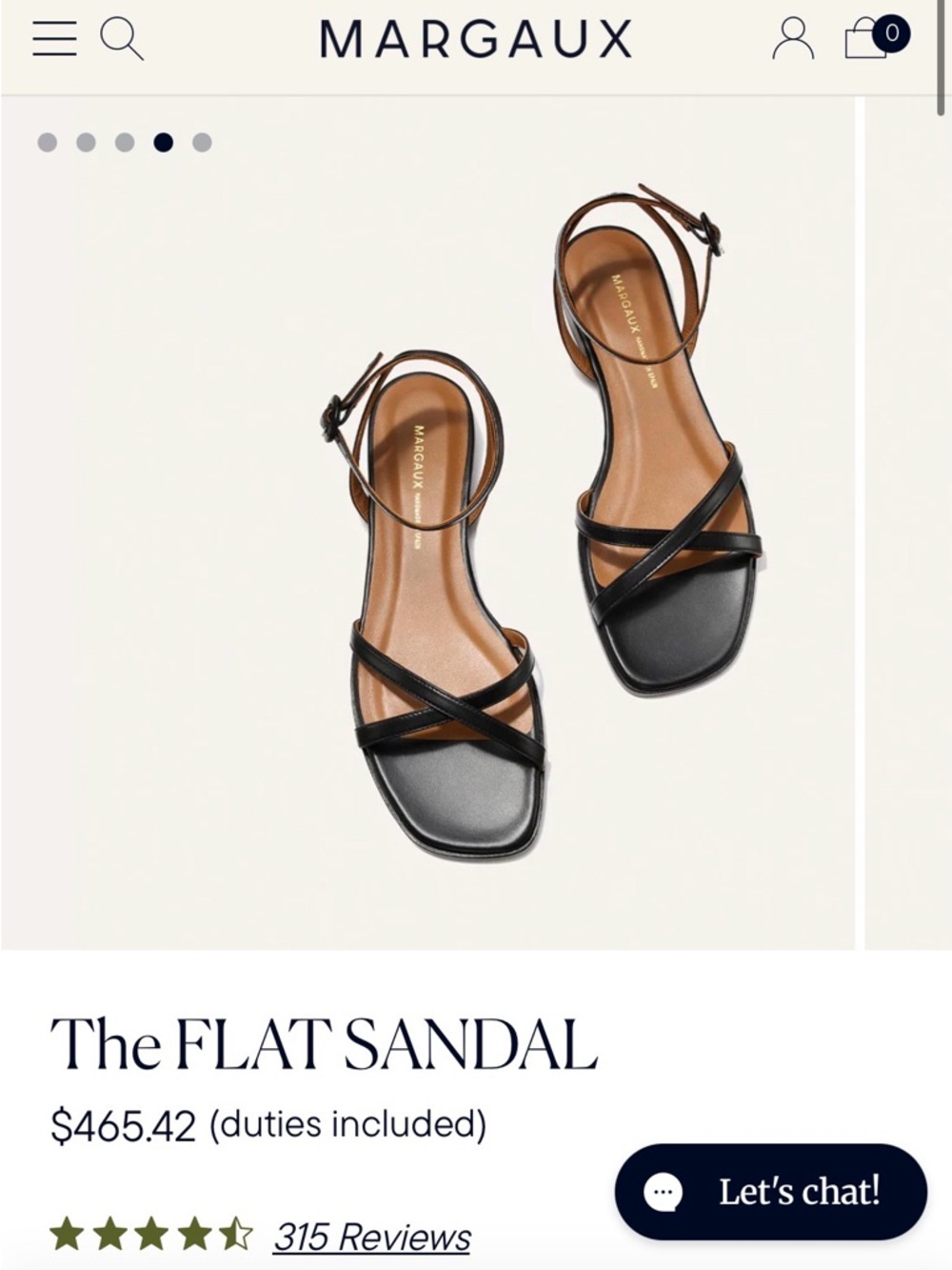 NEW - Margaux The FLAT SANDAL- size 36 - Picture 2 of 7